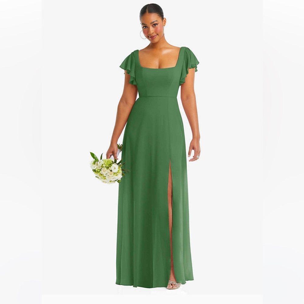 After Six Green Maxi Dress A-Line Slit